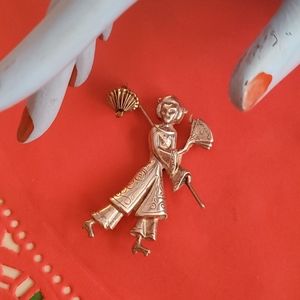 Sterling lang geisha pin